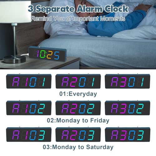 DIY Digital Alarm Clock Soldering Project Kit with RGB Display