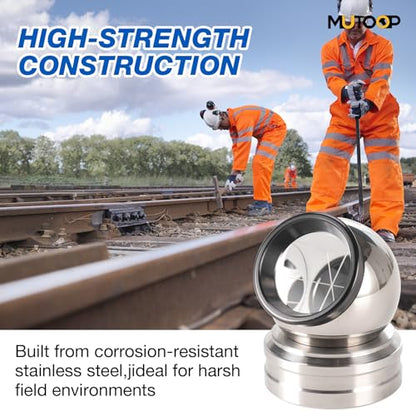 1.5-Inch (38.1mm) High-Precision Prism Sphere for Total Stations - Magnetic Base, Break-Resistant, Silver Coated - for Land Surveying, Construction & Deformation Monitoring