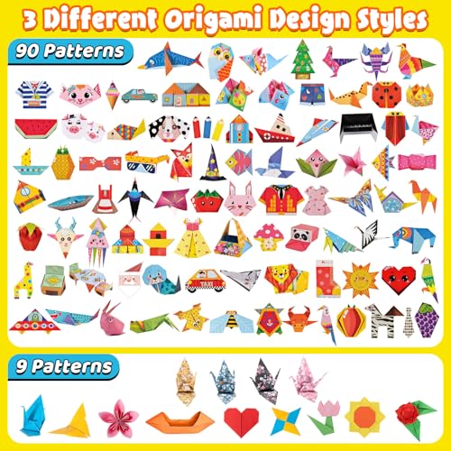 Funtopia Origami Kit for Kids Ages 5-8 8-12, 260 Sheets Origami Paper