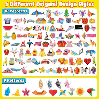 Funtopia Origami Kit for Kids Ages 5-8 8-12, 260 Sheets Origami Paper