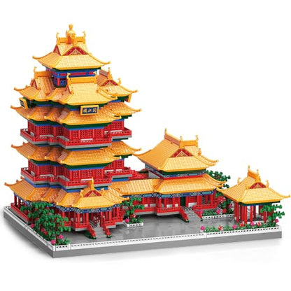 Yuejiang Tower Nanjing China Micro Brick Building Set (5036 Pieces) – Landmark Model Oriental Architecture Educational Toy Gift for Kids and Adults - color: Yuejiang Tower