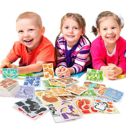 FOIMAS 3D Animal Puzzles for Kids,30 Pack Educational Jungle Animal Puzzle Dinosaur Farm Animals for Kids Classroom Prize Gifts Party Favor Supply