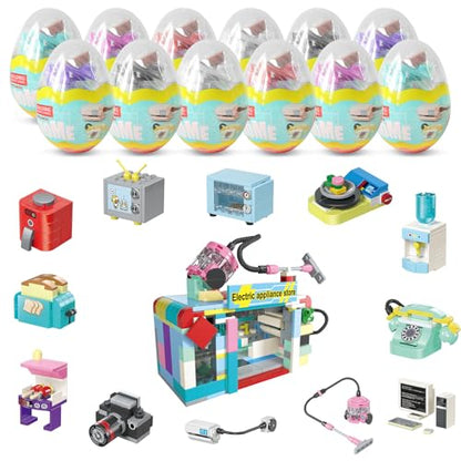 Building Toys for Girls Gift, Mini Building Blocks Appliances for Kids, STEM Building Blocks Party Favors Prizes for Birthday Christmas Easter - 12 Pack - style: Appliances