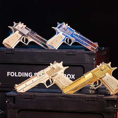 MU 3D Wooden Puzzle for Adults Model kit Building Wood Desert Eagle, Toy Wooden Puzzles Gun, DIY Kits for Men Gifts Birthday Collectible Hobbies Kit - color: Desert Eagle