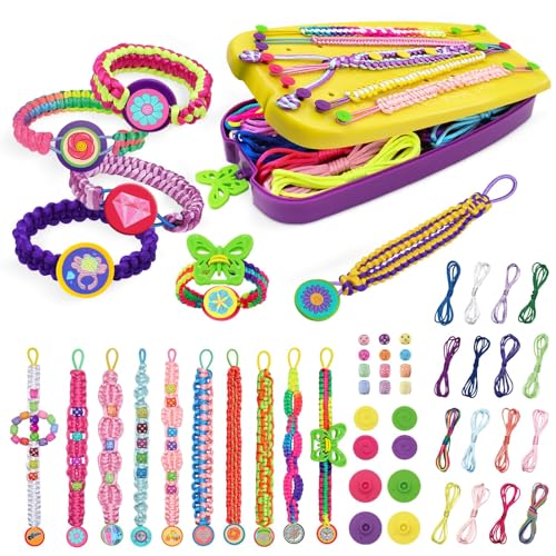 civan Friendship Bracelet Making Kit - Crafts for Kid Girls Toys Ages 8-13, String Bracelet Maker Tool with Beads - Kids Jewelry-Making Kit Christmas Birthday Gift for Girls 6 7 8 9 10 11 12 13