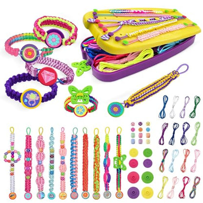 civan Friendship Bracelet Making Kit - Crafts for Kid Girls Toys Ages 8-13, String Bracelet Maker Tool with Beads - Kids Jewelry-Making Kit Christmas Birthday Gift for Girls 6 7 8 9 10 11 12 13