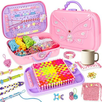 500+ PCS Weaving Loom Kit, Craft Kits for Kids, Friendship Bracelet Kit