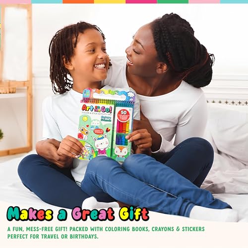 Bright Stripes Art on the Go Nature Theme Kids Travel Kit, Ages 3+ - color: Nature