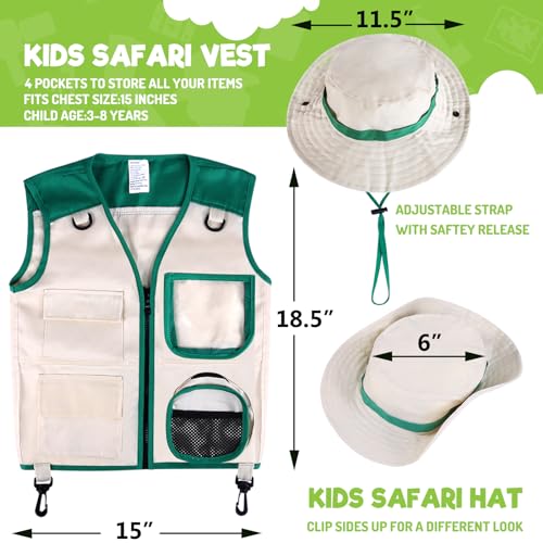 Kids Explorer Kit – Bug Catcher with Binoculars & Safari Costume Vest