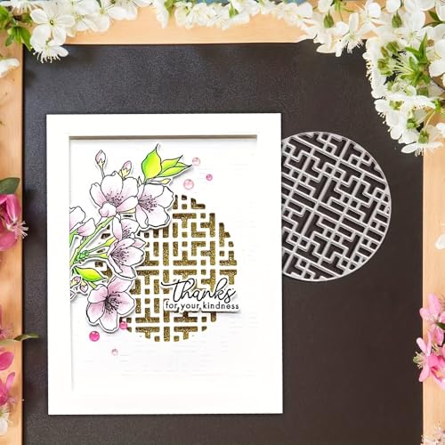 Lapoo Geometric Cutting Die for Scrapbooking - Durable, Cut Stencils for DIY Scrapbook Photo Album Decorative Paper Card, Card Making Supplies (Circle 3.9 x 3.9 in) - style: Circle 3.9 x 3.9 in