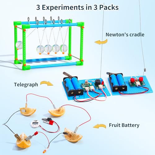 4 Set STEM Science Kits for Kids Age 8-12, Science Circuits Experiments