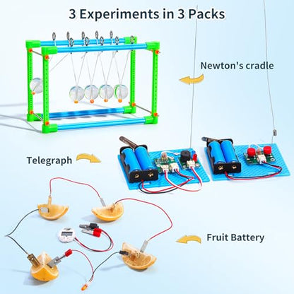 4 Set STEM Science Kits for Kids Age 8-12, Science Circuits Experiments