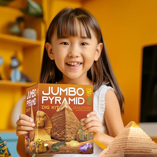 Piano Potato Pyramid Dig Kit, 12 Ancient Egypt Treasures & Mummy, STEM 6+ - style: Ancient Egyptian Pyramids