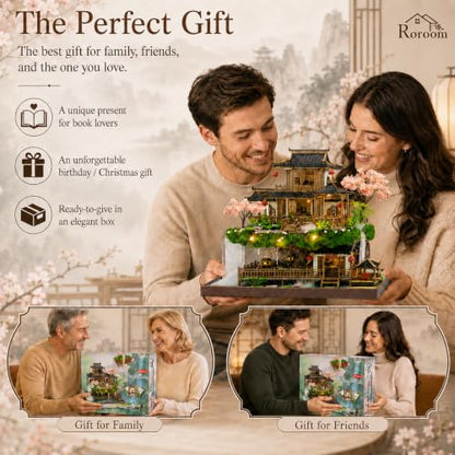 Roroom DIY Miniature House Kit, Fairyland Pavilion Dollhouse Kit - color: Upgraded Version of the Fairyland