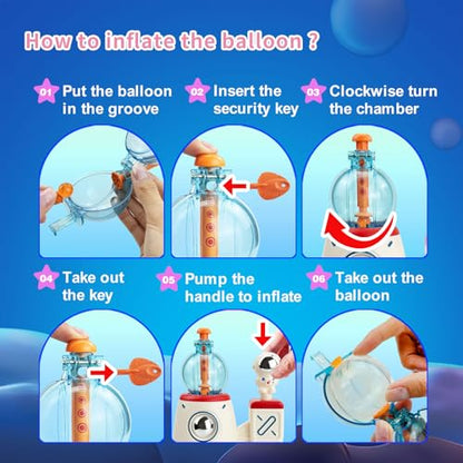 nicknack Space Rocket DIY Balloon Animals Kit with Pump Craft Kits for Kids - color: Rocket Blue