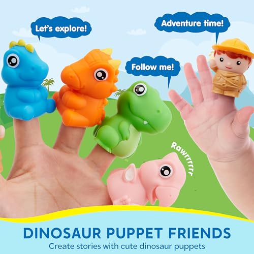 Play-Act Learning Toys for 1 2 3 Years Old, Counting, Matching & Sorting Montessori Learning Dinosaur Train Including 9 Dinosaurs, Birthday Gift for Baby Boys Girls - style: Dinosaur Number Train