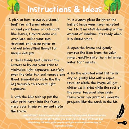 Toysmith Outdoor Discovery Solar Print Paper Kit, Multicolor, 36 Sheets