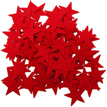 Playfully Ever After 1.5 inch Stiff Felt Stars 88pc (Red) - color: Red