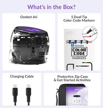 Ozobot Ari Coding Robot Kit | Ages 8-14 | STEM Coding for Kids & Teachers