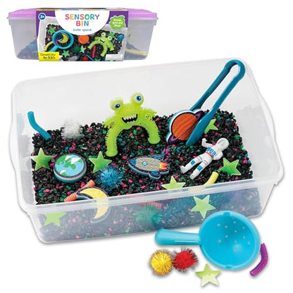 Creativity for Kids Sensory Bin: Outer Space Toys - Preschool and Toddler Sensory Toys, Kids Gifts for Boys and Girls Ages 3-5+, 10.25 x 14.5 x 4.75 inches - style: Outer Space