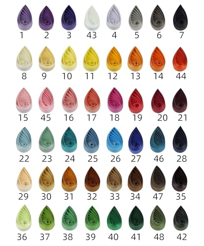ODETOJOY Quilling Paper Strips 10mm 260 Strips Set DIY Origami Paper Quilling Art Length 39cm (26color 10mm) - size: Width-10mm