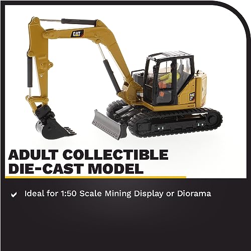 CAT Caterpillar 309 CR Next Generation Mini Hydraulic Excavator with Work Tools and Operator High Line Series 1/50 Diecast Model by Diecast Masters 85592