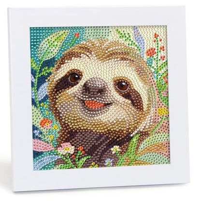 Libfx Diamond Art Kits for Kids with Frame Diamond Art for Girls Boys Beginners Arts and Crafts Birthday Gifts (Sloth) - color: Sloth