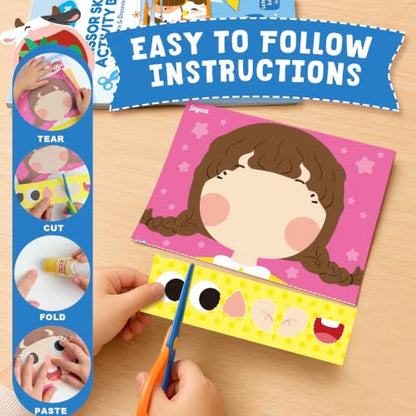 JoyCat Scissor Skills Activity Kit, Toddler Scissors Ages 3-5, Learning - color: Seek Knowledge