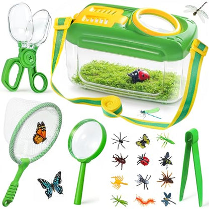 Bug Catcher for Kids, 17 PCS Bug Catching Kit with Bug Collector Toy Bugs - style: 17-Piece Set