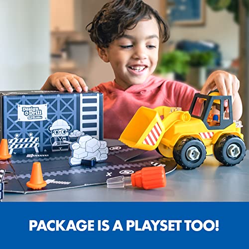 Educational Insights Design & Drill Bolt Buddies Bulldozer - Construction Toys & Toddler Tools, Kids Tool Set with Real Electric Drill Toy, Take Apart STEM Set, Building Kit & Gift for Ages 3+