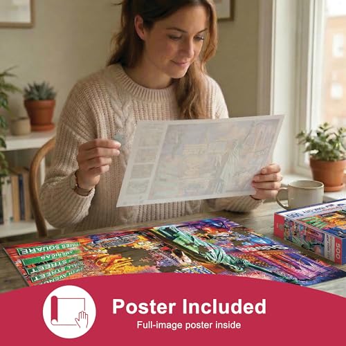 MasterPieces - 550 Piece Jigsaw Puzzle, New York City, Fun for Adults, Family, Kids, 18" x 24" - style: New York City