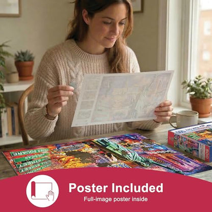 MasterPieces - 550 Piece Jigsaw Puzzle, New York City, Fun for Adults, Family, Kids, 18" x 24" - style: New York City