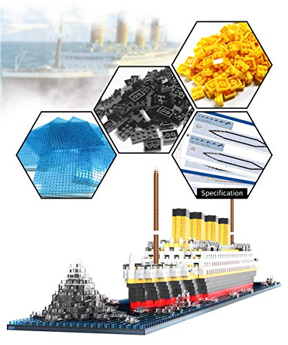 Titanic Architecture Micro Building Blocks Model Kit for Adults Age of 14+