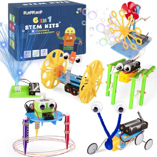 6-in-1 STEM Kit for Kids Ages 6-12, STEM Toys for Boys Ages 8-12, Robot Building Kit & Car Crafts for Kids, Science Activities Robotics Kits for 6 7 8 9 10 12 Year Old Boys Girl Birthday Gifts