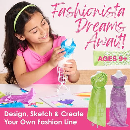 Creativity for Kids Designed by You Fashion Studio: DIY Fashion Designer Craft Kit for Girls, Dress Design Toy & Sewing Set for Kids, Gifts and Toys for Girls (Ages 9+) - size: Ages 9+, style: Fashion Studio