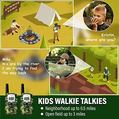Kids Explorer Kit with Binoculars & Walkie Talkies – Outdoor Camping Gear