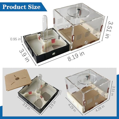 Ant Farm Nest Science DIY Terrarium Kit Care for Live Ants Ant Habitat with Water Tower Nurturing Room and Comprehensive Observation-Set 1 - size: 1