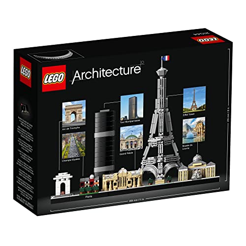 LEGO Architecture Paris Model Building Set - Detailed Display Building Block Set for Kids, Boys and Girls, Ages 12+ - Unique Gift for Travel & Architecture Enthusiasts - 21044