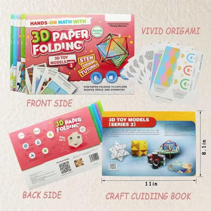 STEM Educational 3D Paper Folding Math Puzzles Set - M?bius Strip & Face-Changing Hexagon - color: Pink