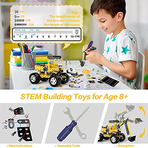 Lucky Doug Stem Building Projects Toys for Kids Boys 8 9 10 11 12 Year Old, Metal Building Construction Model kit, Building Blocks DIY Toy - style: 9904