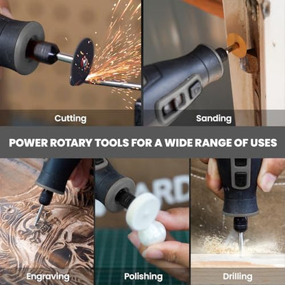 HARDELL 4V Cordless Rotary Tool,4000mAh Longlasting Battery and LCD Screen - color: Grey