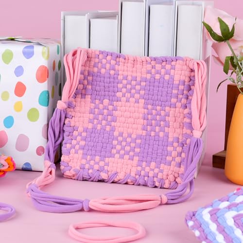 PREBOX 10’’ Potholder Weaving Loom Kit Refill Loops, DIY Crafts Supplies for Kids & Beginners, 224 Colorful Loops to Make 4 Large Pot Holders - color: Loops Refill - Plus