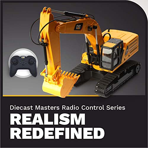 Diecast Masters RC Truck CAT 336 Excavator | Fully Functional Radio Control 1:24 Scale Model Remote Truck, Caterpillar Trucks Yellow 25001