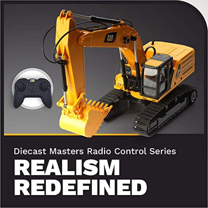 Diecast Masters RC Truck CAT 336 Excavator | Fully Functional Radio Control 1:24 Scale Model Remote Truck, Caterpillar Trucks Yellow 25001