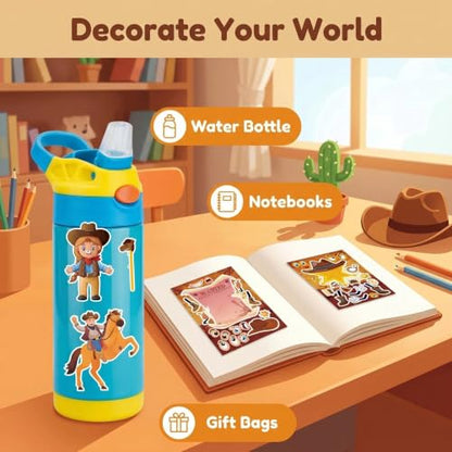 Cowboy Make a Face Stickers, Western Party Crafts for Boys & Girls - color: Cowboy