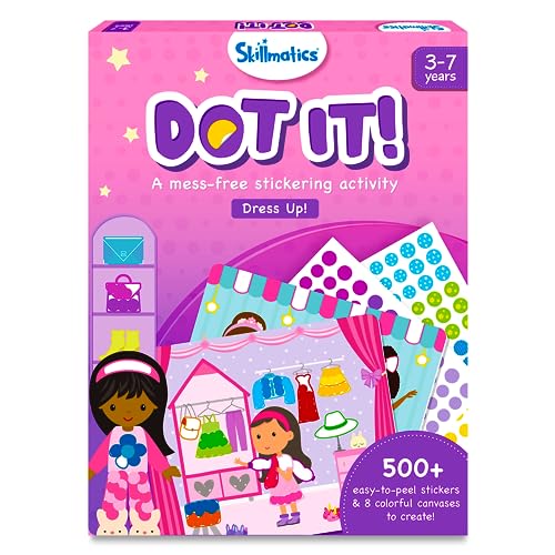 Skillmatics Dot It Sticker Art – Dress Up, Travel Toy, Craft Kit for Kids - style: 5. Dress Up!