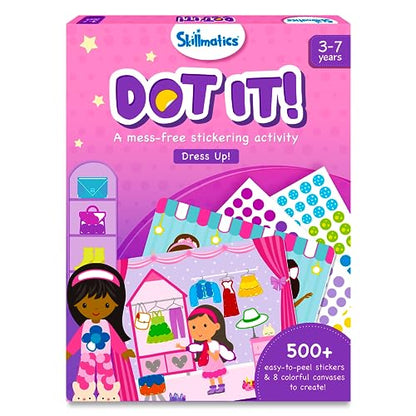 Skillmatics Dot It Sticker Art – Dress Up, Travel Toy, Craft Kit for Kids - style: 5. Dress Up!
