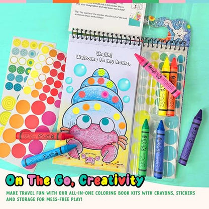 Bright Stripes Art on the Go Going Dotty Ocean Theme Travel Kit, Ages 3+ - color: Going Dotty Ocean