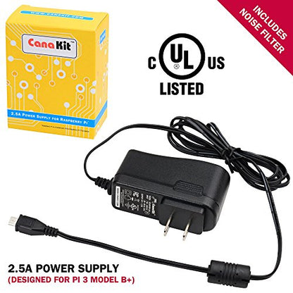 CanaKit Raspberry Pi 3 B+ (B Plus) with Premium Clear Case and 2.5A Power Supply