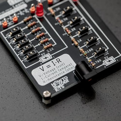 Ohm’s Craft – DIY Educational Soldering Kit | Demonstrate Series & Parallel Resistor Networks | STEM Learning Board with LED Feedback & Test Points for Teens & Hobbyists